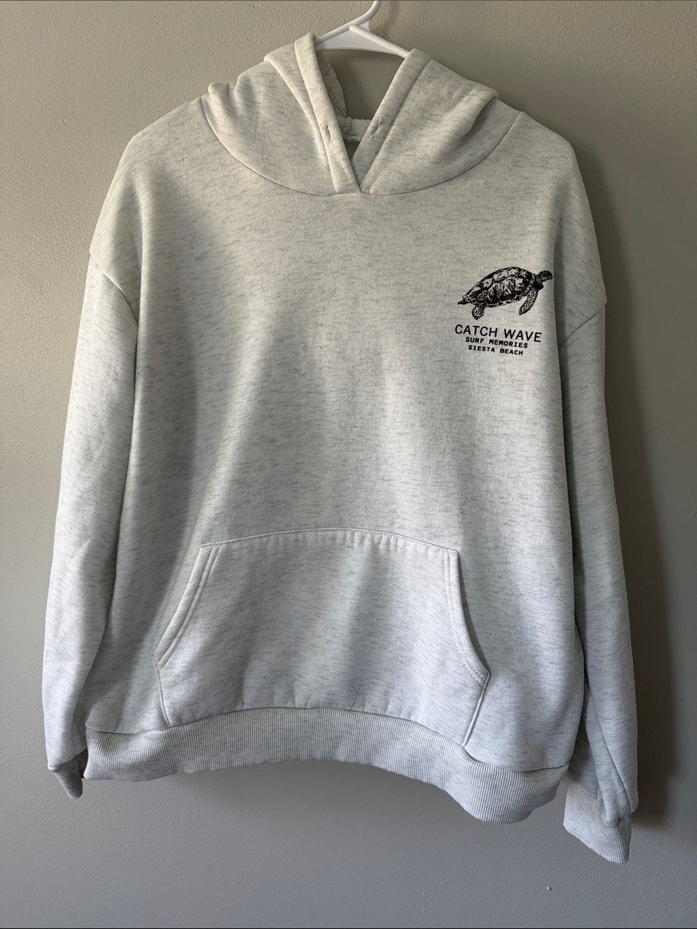 Light Gray Hoodie — Womens Pullover Hoodie size L